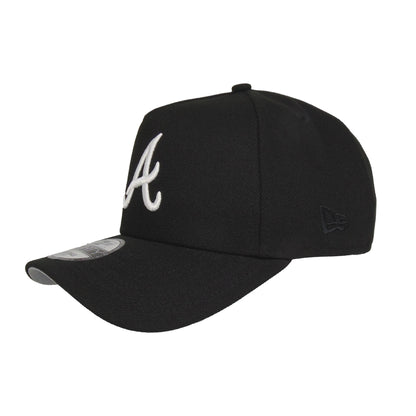 Atlanta Braves custom 9FORTY AF New Era Cap Black WS95 black Back View