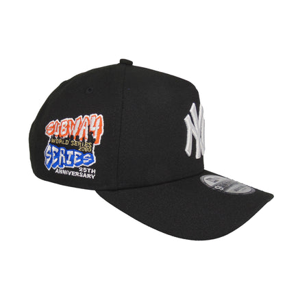 New York Yankees Custom 9FORTY AF New Era Cap Subway Series 25th black Side View