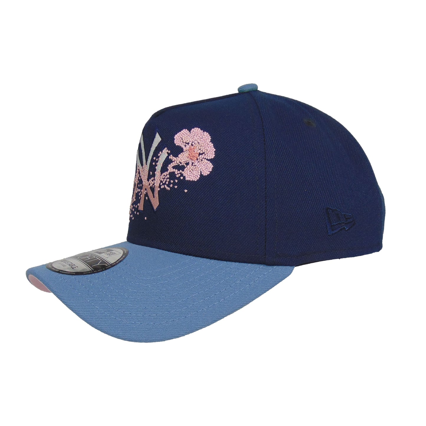New York Yankees Custom 9FORTY AF New Era Cap Sakura Fade Navy Sky