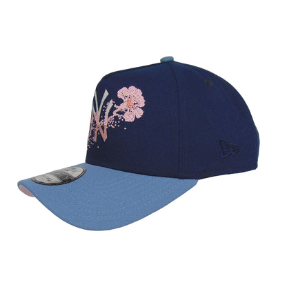 New York Yankees Custom 9FORTY AF New Era Cap Sakura Fade Navy Sky navy
sky blue
pink Side View