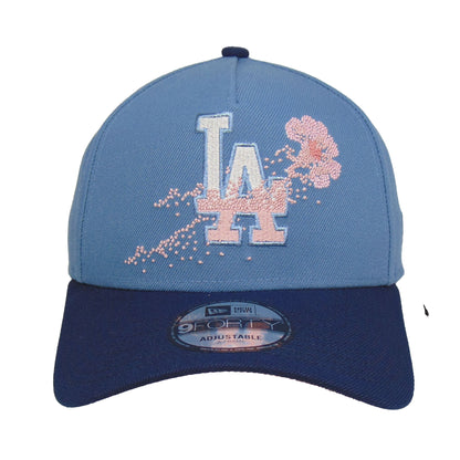 Los Angeles Dodgers 9FORTY AF New Era Cap Sakura Fade Sky Navy sky blue
navy Front View