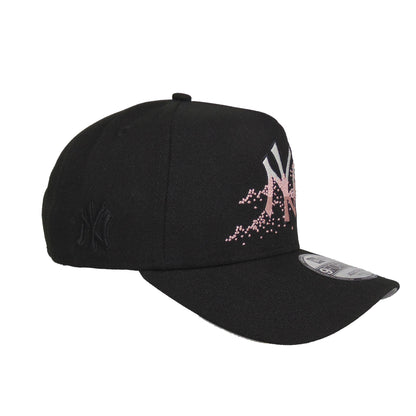New York Yankees Custom 9FORTY AF New Era Cap Sakura Fade black black Side View