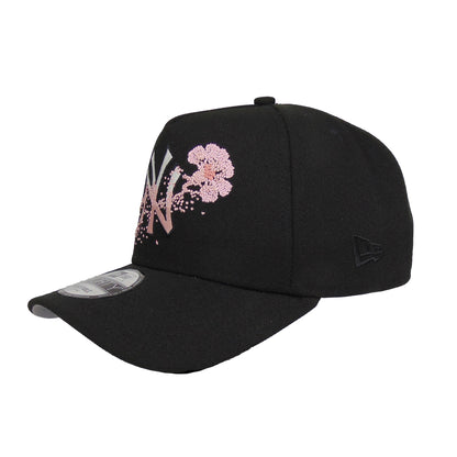 New York Yankees Custom 9FORTY AF New Era Cap Sakura Fade black black Back View