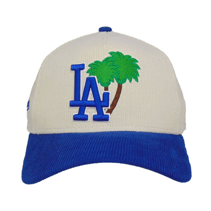 Los Angeles Dodgers 9FORTY AF New Era Cap Chrome Corduroy chrome
blue Front View