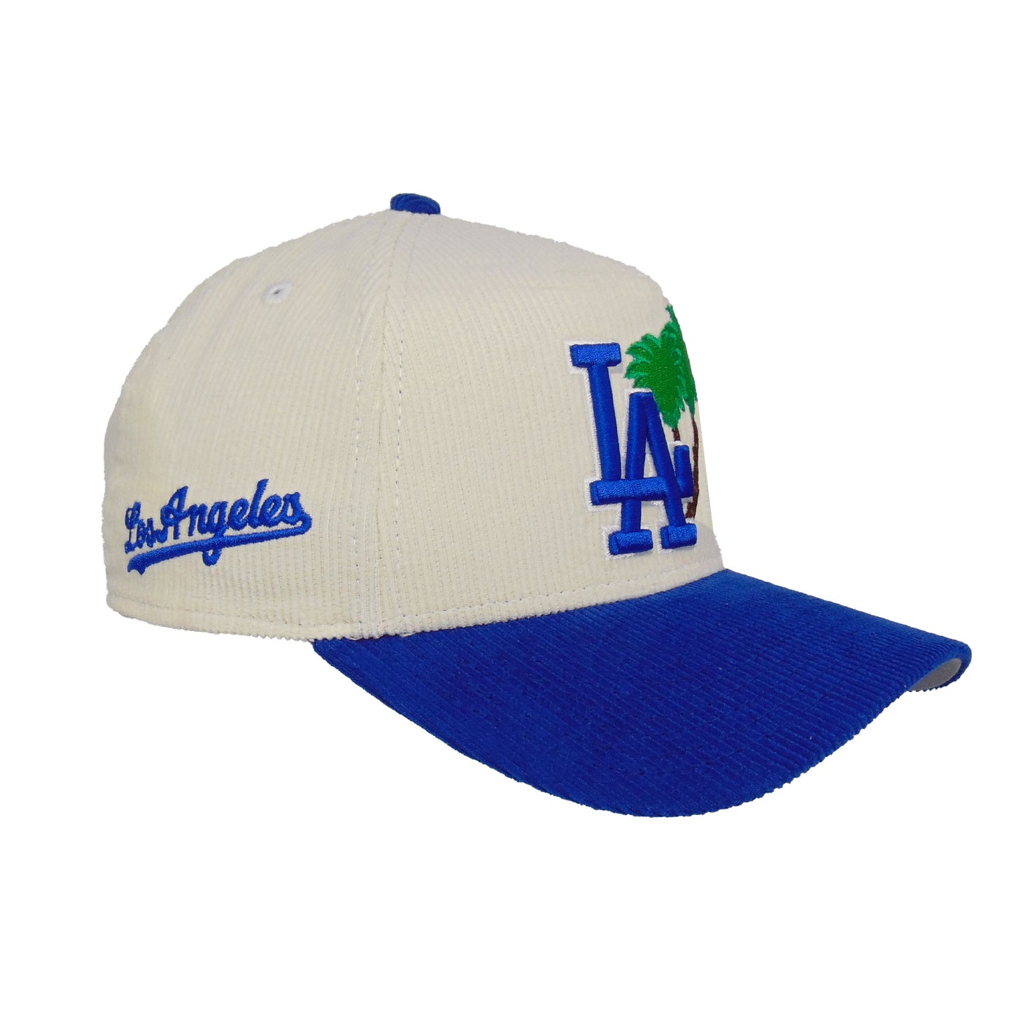 Los Angeles Dodgers 9FORTY AF New Era Cap Chrome Corduroy chrome
blue Side View