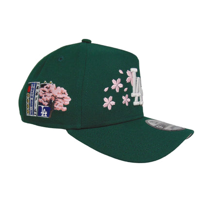 Los Angeles Dodgers 9FORTY AF New Era Cap Tokyo Series DK GRN Floral dark green Side View