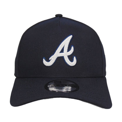 Atlanta Braves custom 9FORTY AF New Era Cap Navy Chainstitch navy Front View