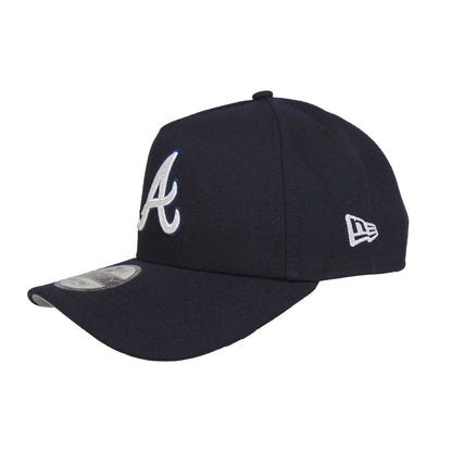 Atlanta Braves custom 9FORTY AF New Era Cap Navy Chainstitch navy Side View