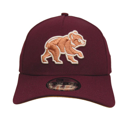 Chicago Cubs 9FORTY AF New Era Cap Maroon Copper dark red Front View