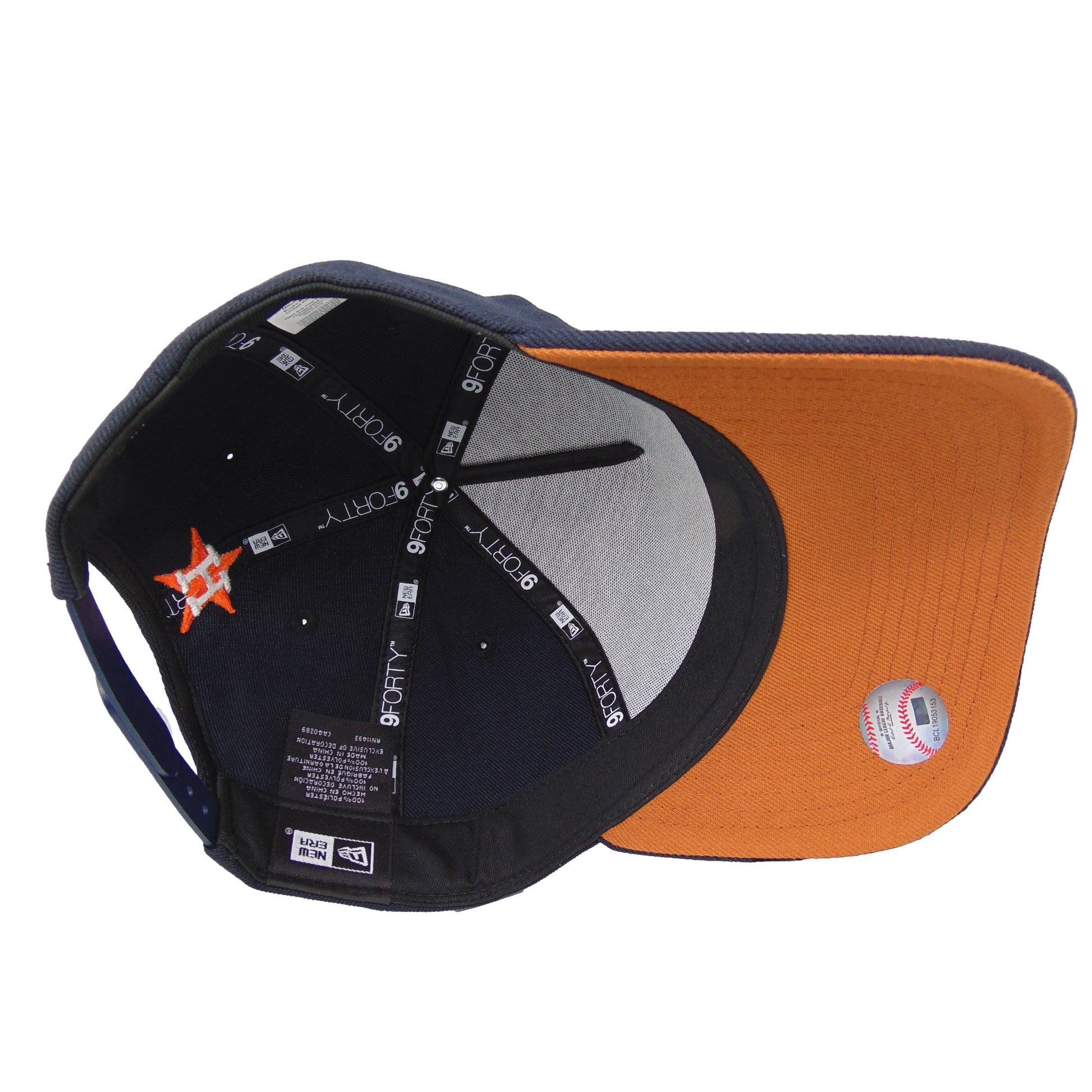 Houston Astros Custom New Era 9FORTY AF Snapback Cap Apollo 11 Navy navy Undervisor View