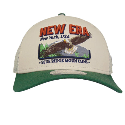 New Era 9FORTY M-Crown Graphic Eagle Trucker Cap Stone Green