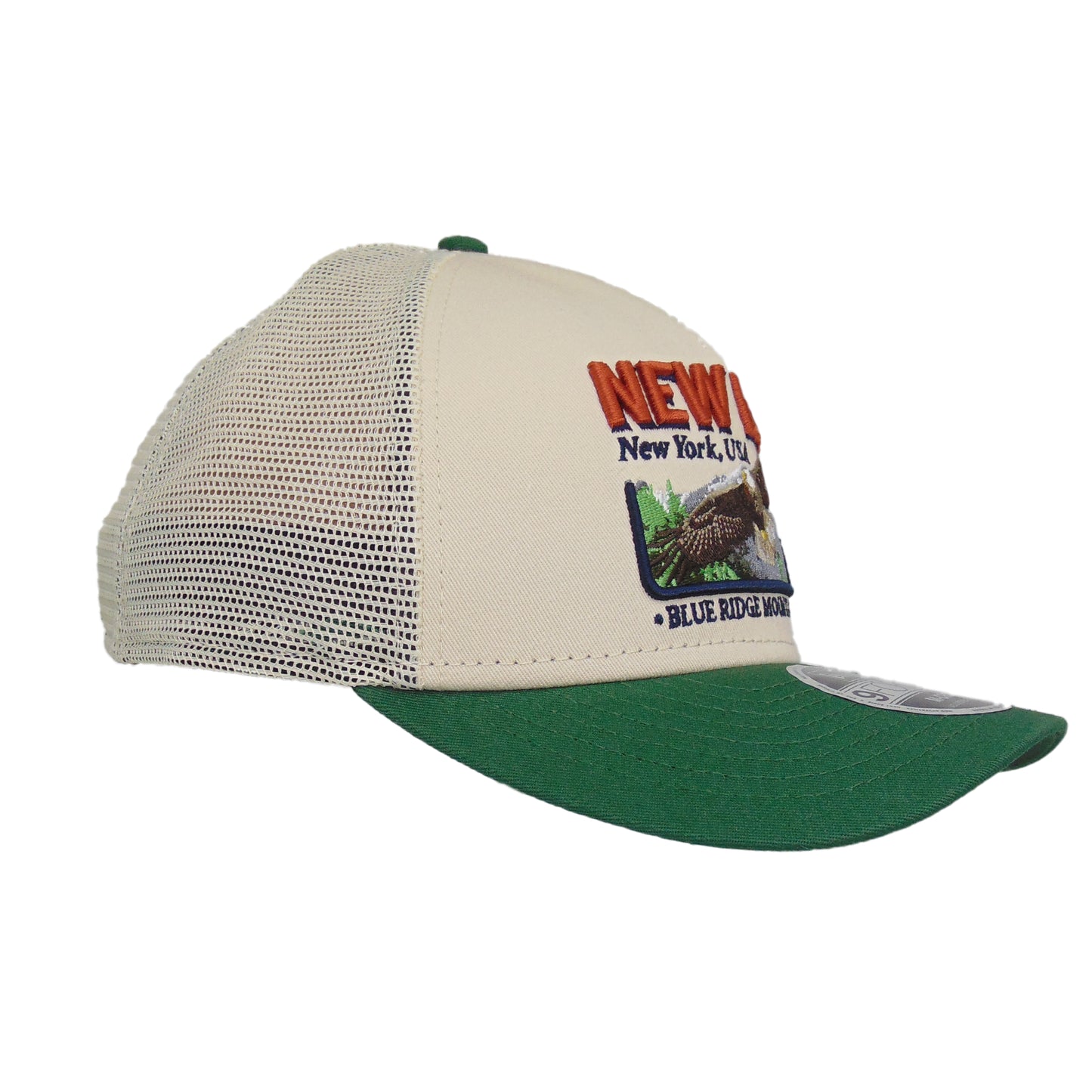 New Era 9FORTY M-Crown Graphic Eagle Trucker Cap Stone Green