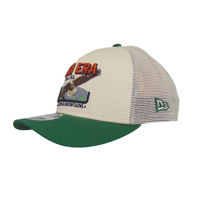 New Era 9FORTY M-Crown Graphic Eagle Trucker Cap Stone Green
