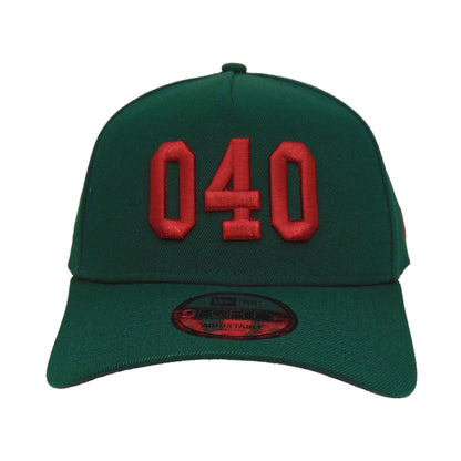 Justfitteds 040 New Era 9FORTY AF Cap Dark Green dark green Front View