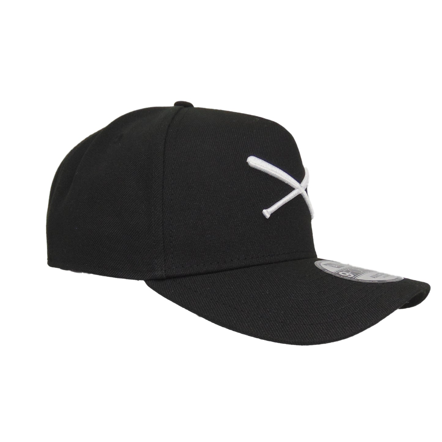 JustFitteds Crossed Bats Logo New Era 9FORTY AF Cap Black