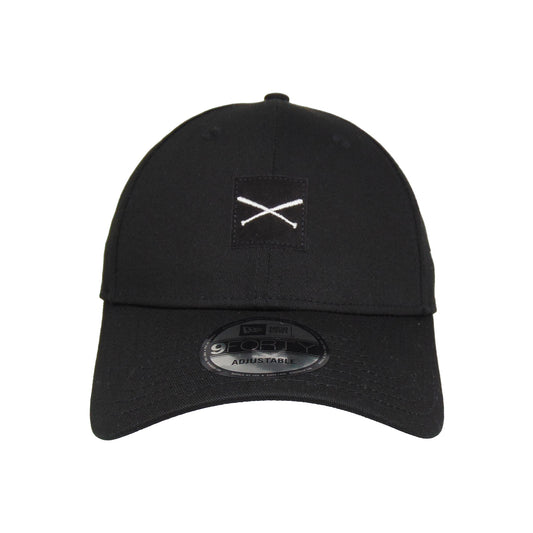 JustFitteds Crossed Bats Patch Logo New Era 9FORTY Cap BLK