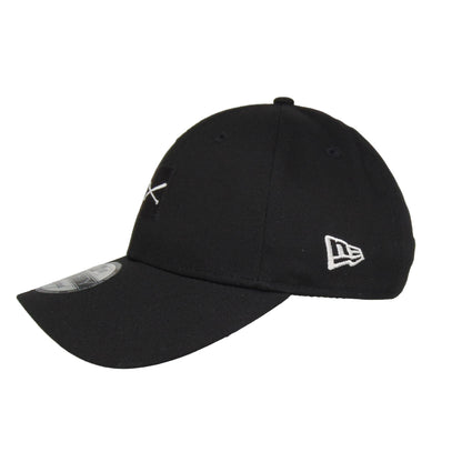 JustFitteds Crossed Bats Patch Logo New Era 9FORTY Cap BLK black Side View