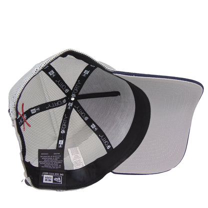 Justfitteds Crossed Bats Logo New Era 9FORTY AF Trucker Cap GNR grey
navy Undervisor View