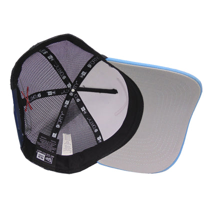 JustFitteds Crossed Bats Logo New Era 9FORTY AF Trucker Cap WSNR white
navy
sky blue Undervisor View