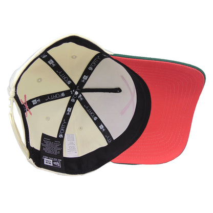 JustFitteds Crossed Bats Logo New Era 9FORTY AF Cap Chrome Green chrome
dark green Undervisor View