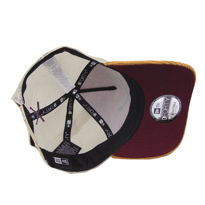 Justfitteds Crossed Bats Logo New Era 9FORTY AF Trucker Cap Pink Wheat Cord pink
stone
wheat Undervisor View