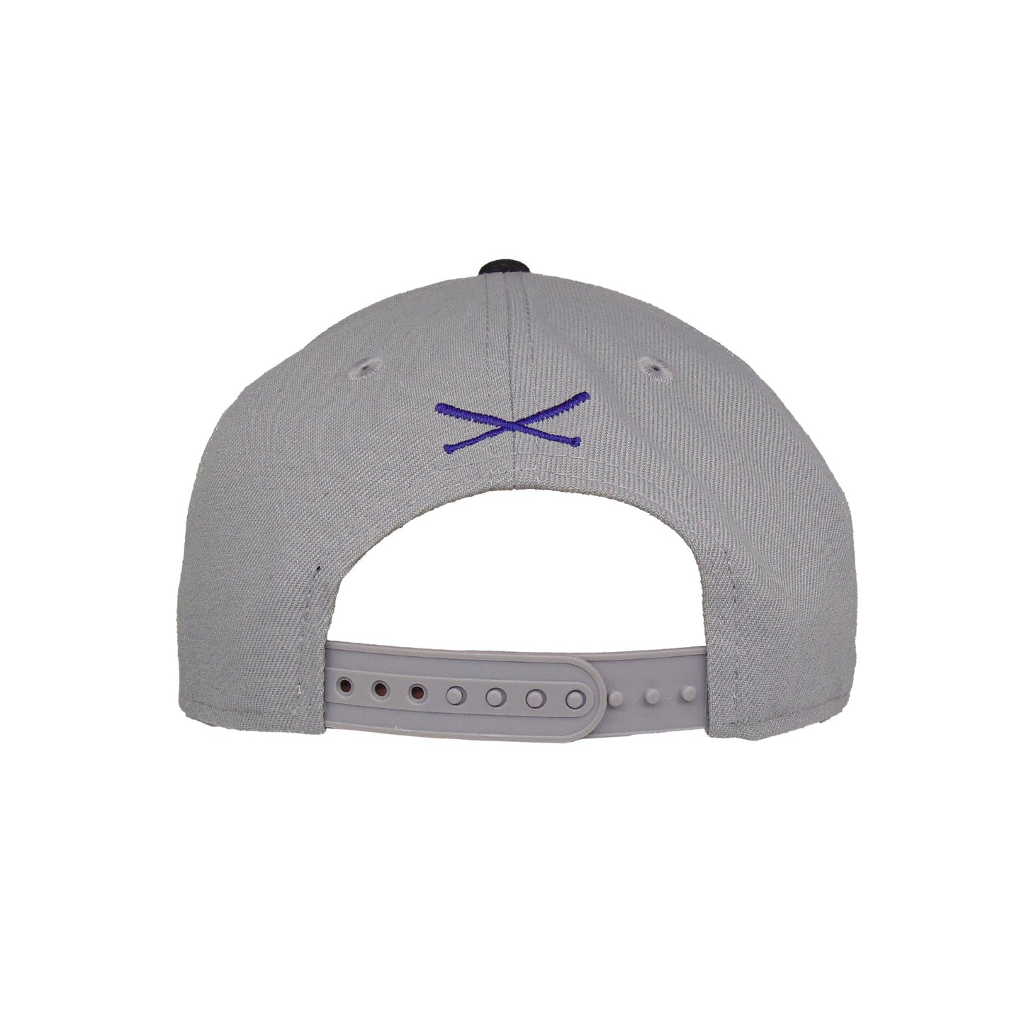 JustFitteds Crossed Bats Logo New Era 9FORTY AF Cap Gray BLK