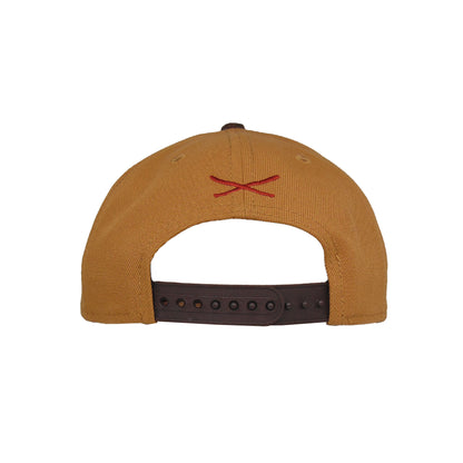 JustFitteds Crossed Bats Logo New Era 9FORTY AF Cap Cardinal Bronze red
brown
peanut Back View
