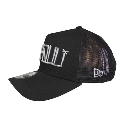 Justfitteds St. Pauli Cali  New Era 9FORTY AF Trucker Cap Black Silver black Side View