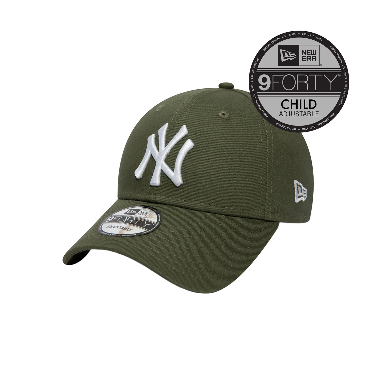 New York Yankees New Era 9FORTY KIDS Strap back Cap olive
