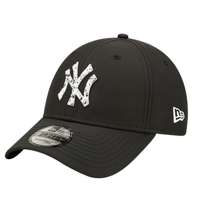 New York Yankees 9FORTY New Era Cap blk wht speckled black Side View