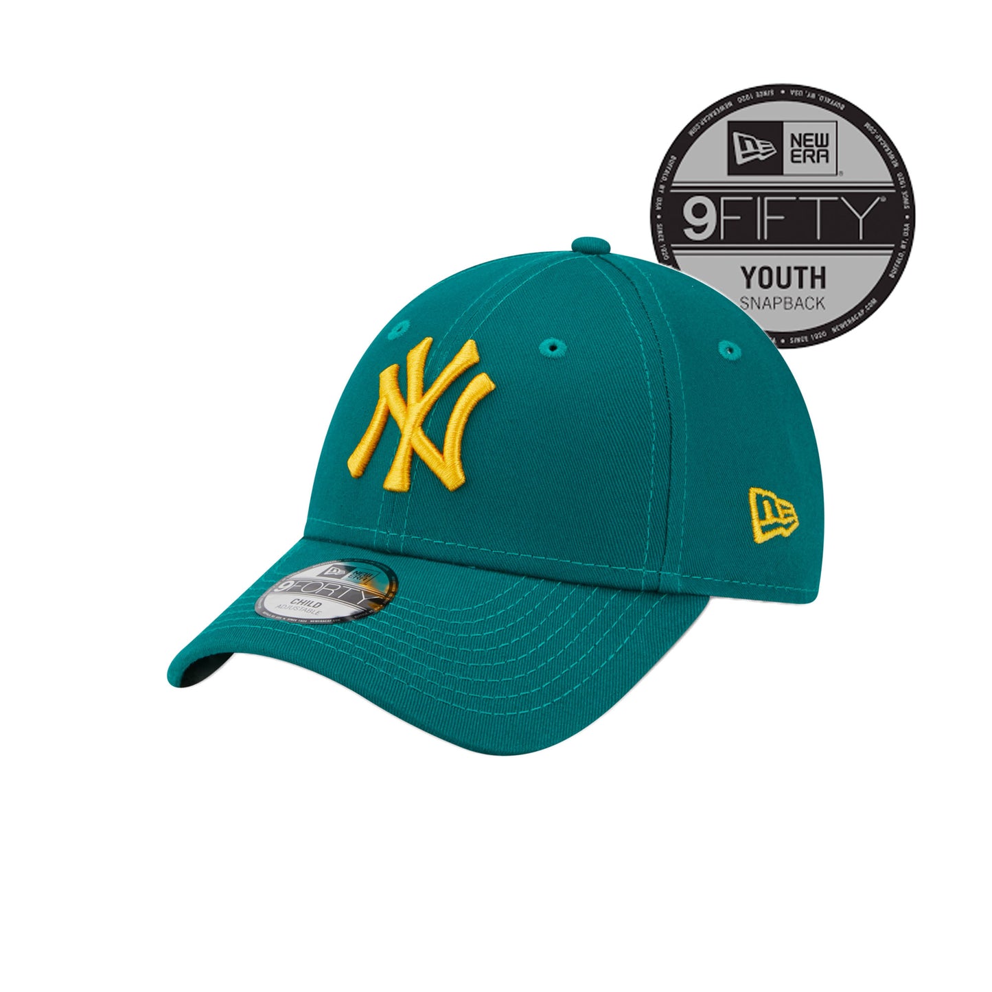 New York Yankees New Era 9FORTY YOUTH Strap back Cap green