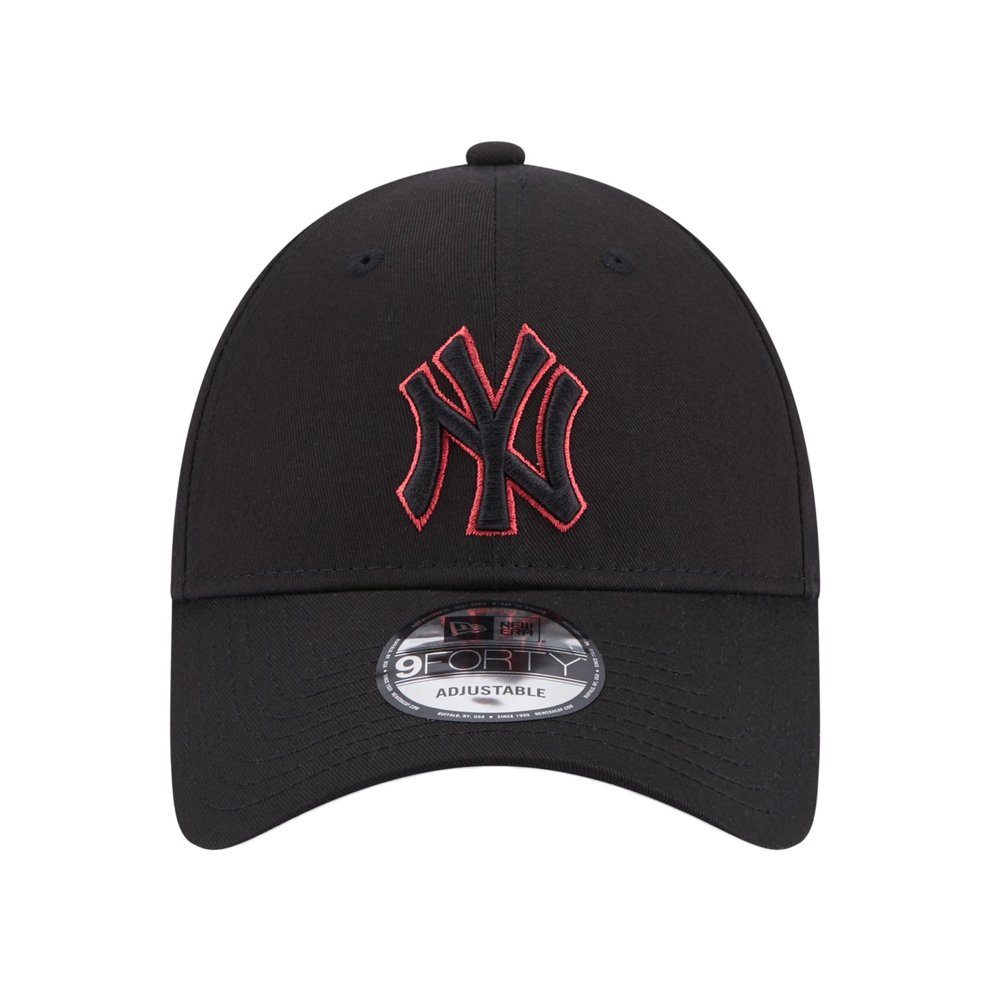 New York Yankees 9FORTY New Era Cap black red outline