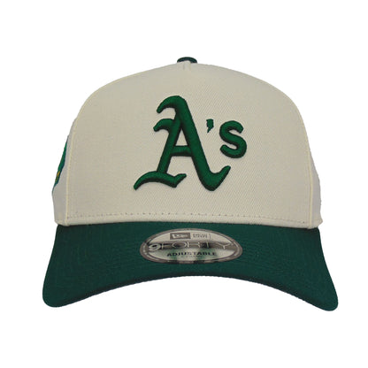Oakland Athletics Custom 9FORTY AF New Era Cap chrome green chrome
dark green Front View