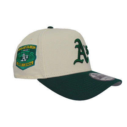 Oakland Athletics Custom 9FORTY AF New Era Cap chrome green chrome
dark green Side View