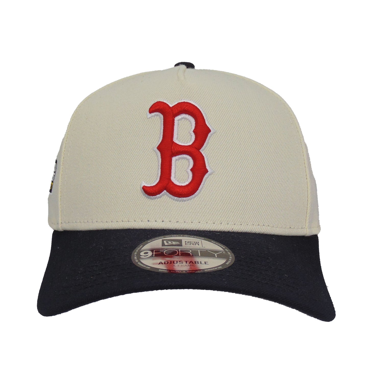 Boston Red Sox Custom New Era 9FORTY AF Cap Chrome Navy WS07