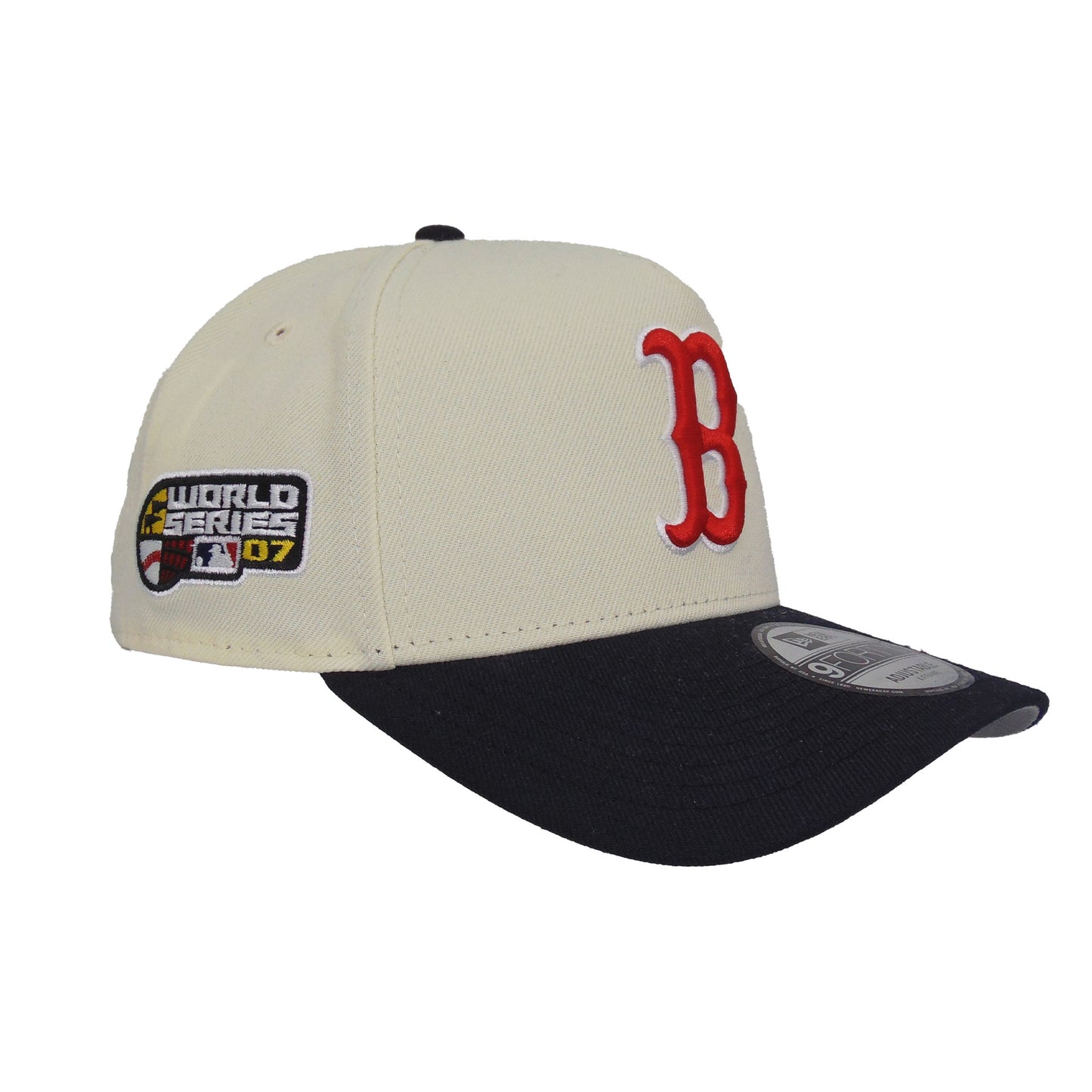 Boston Red Sox Custom New Era 9FORTY AF Cap Chrome Navy WS07