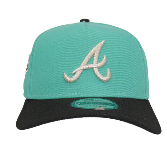 Atlanta Braves Custom 9FORTY AF New Era Cap Mint Black WS95