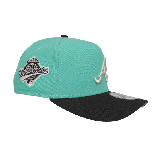 Atlanta Braves Custom 9FORTY AF New Era Cap Mint Black WS95