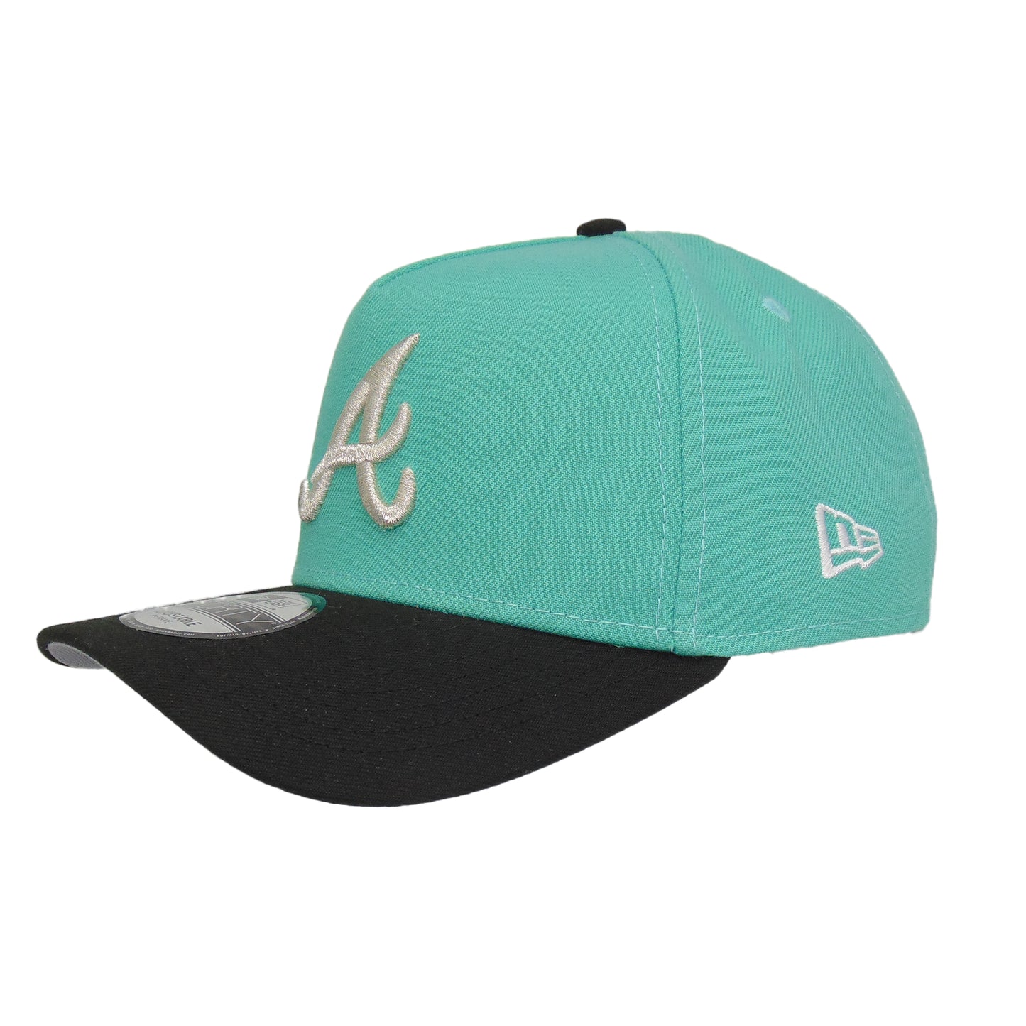 Atlanta Braves Custom 9FORTY AF New Era Cap Mint Black WS95
