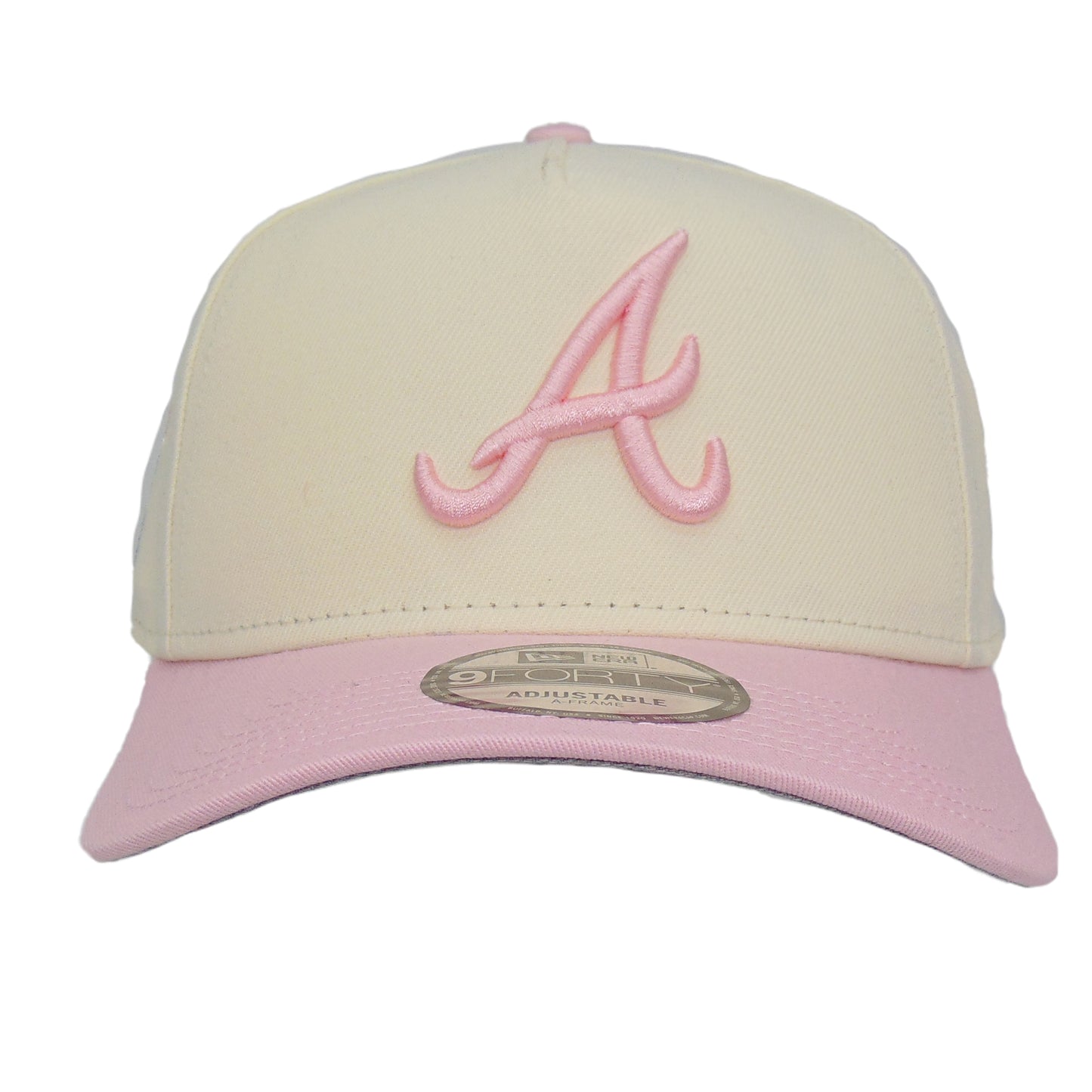 Atlanta Braves Custom 9FORTY AF New Era Cap Chrome Pink
