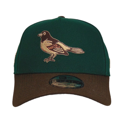 Baltimore Orioles Custom New Era 9FORTY AF Cap Green Brown 30th Anni. dark green
brown Front View