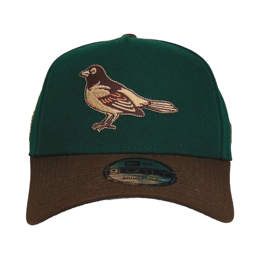 Baltimore Orioles Custom New Era 9FORTY AF Cap Green Brown 30th Anni.