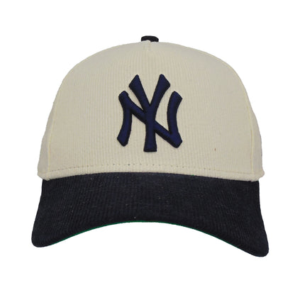 New York Yankees Custom 9FORTY AF New Era Cap chrome corduroy chrome
navy Front View