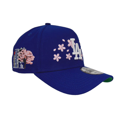 Los Angeles Dodgers 9FORTY AF New Era Cap Tokyo Series Royal Floral blue Side View