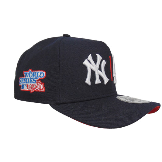 NY Yankees | LA Dodgers Custom 9FORTY AF New Era Cap Navy