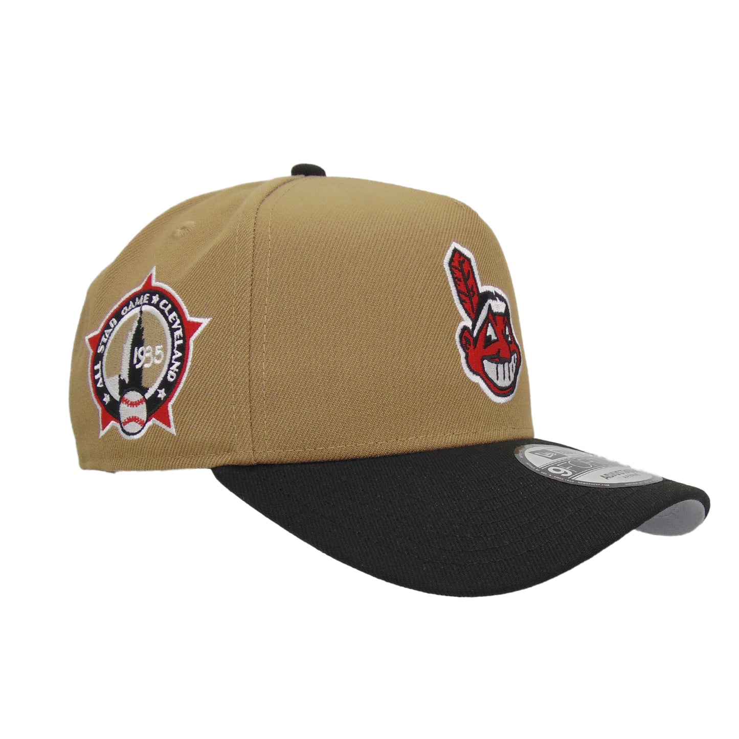Cleveland Indians Custom 9FORTY AF New Era Cap Khaki