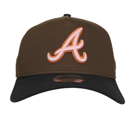 Atlanta Braves custom 9FORTY AF New Era Cap Walnut Black