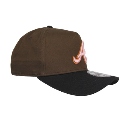 Atlanta Braves custom 9FORTY AF New Era Cap Walnut Black