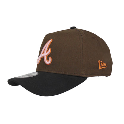 Atlanta Braves custom 9FORTY AF New Era Cap Walnut Black