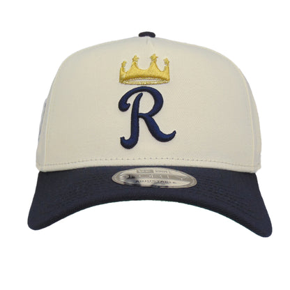 Kansas City Royals Custom 9FORTY AF New Era Cap Chrome Navy